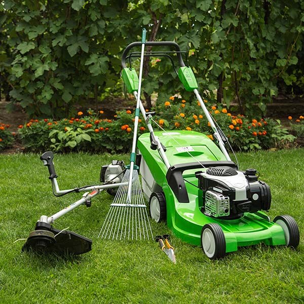 collection of lawn equipment
